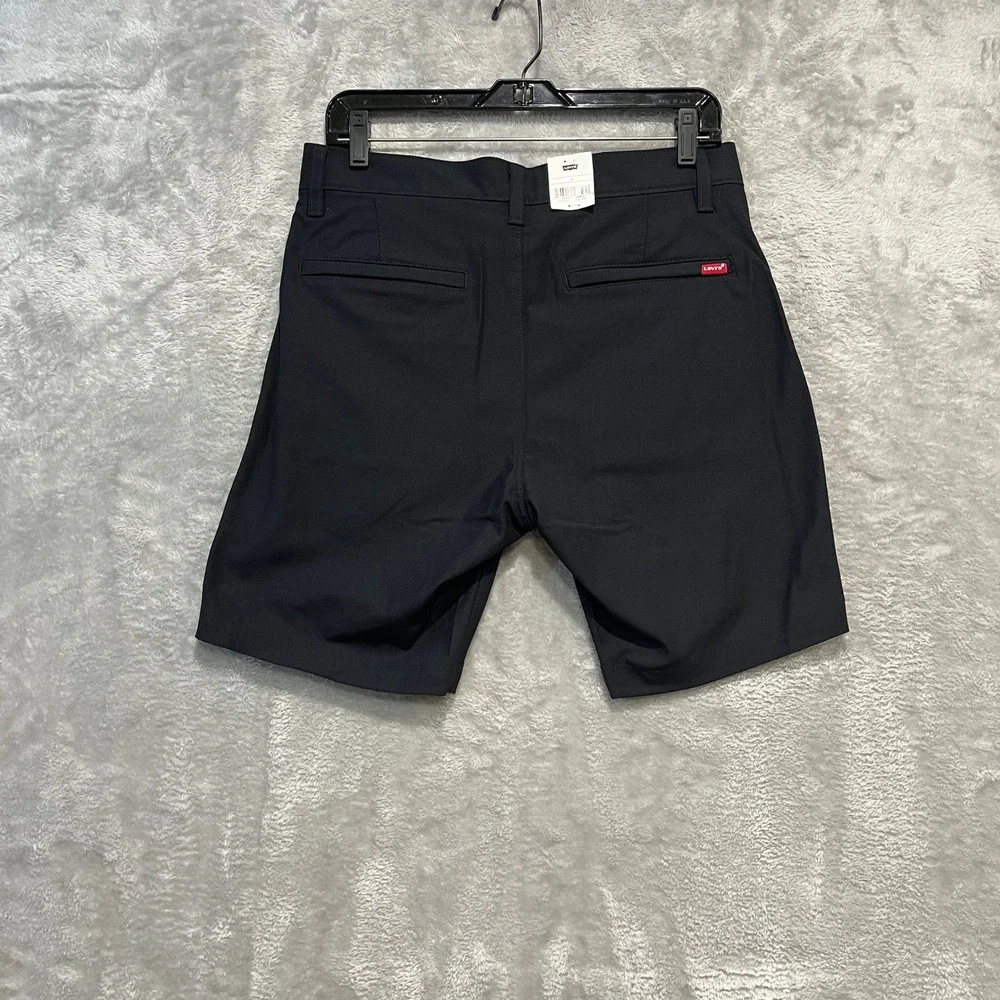 Levis XX Chino Shorts Mens 30 Black Tech High Stretch Cooling UPF 50+